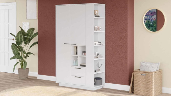 Hanah Home Armario Multiusos Blanco Frt1-W